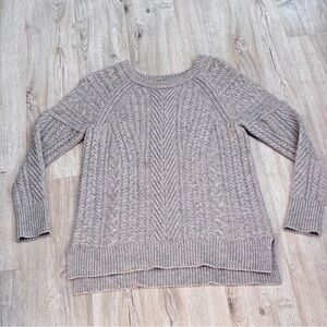 Cashmere Fisherman Gray Carter club Cable Sweater